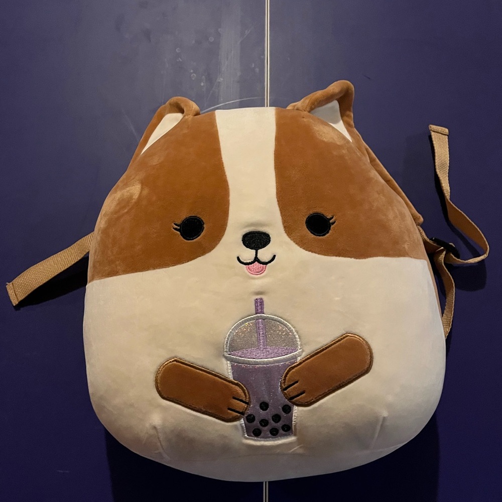 Squishmallow 12” Regina The Corgi Backpack
